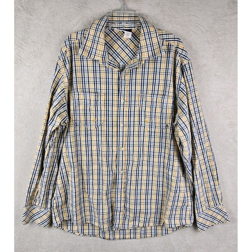 Rocawear Men's Long Sleeve Button Front Plaid Shirt Size XL